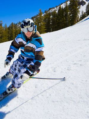 Skiier at Badger Pass Ski Area