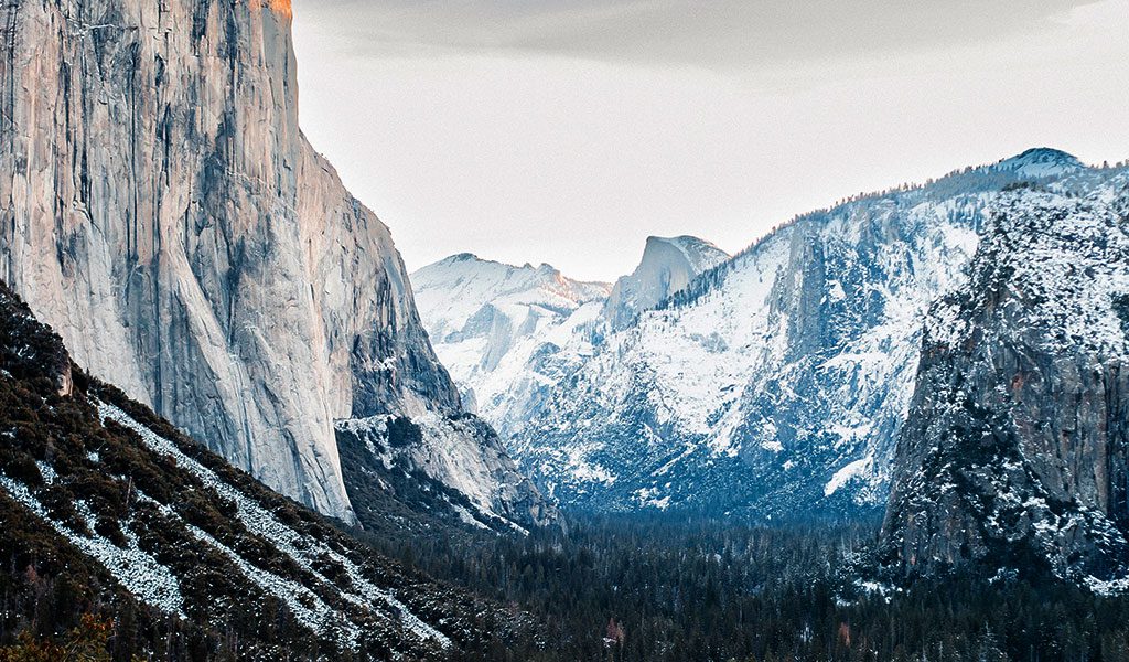 majestic wintery view from tunnel view