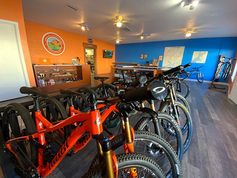 Bikes at Pedal Forward bike shop in Oakhurst