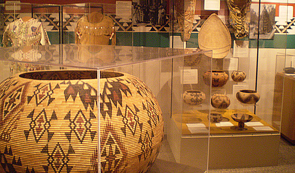 baskets on display at the Yosemite Museum in Yosemite Valley