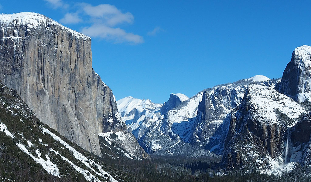 Winter view of Yosemite Valley