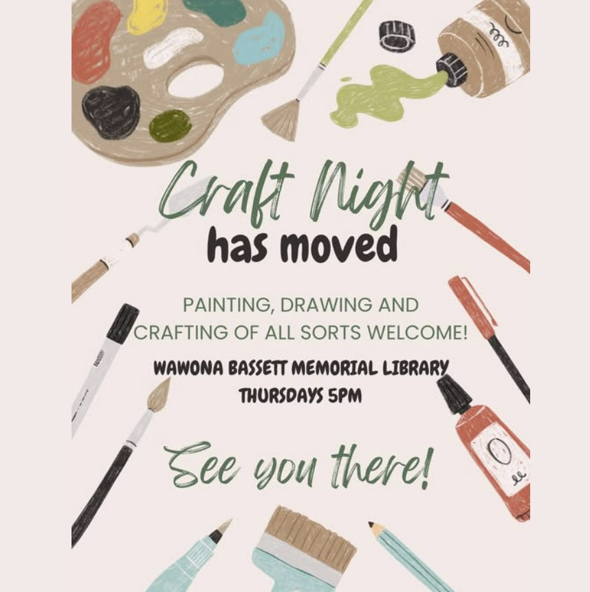 Craft Night flyer