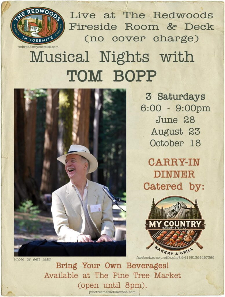 Flyer for Musical Nights with Tom Bopp