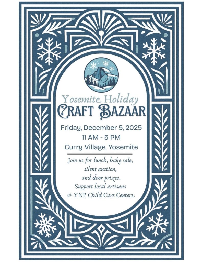 Yosemite Holiday Craft Bazaar flyer for 2025