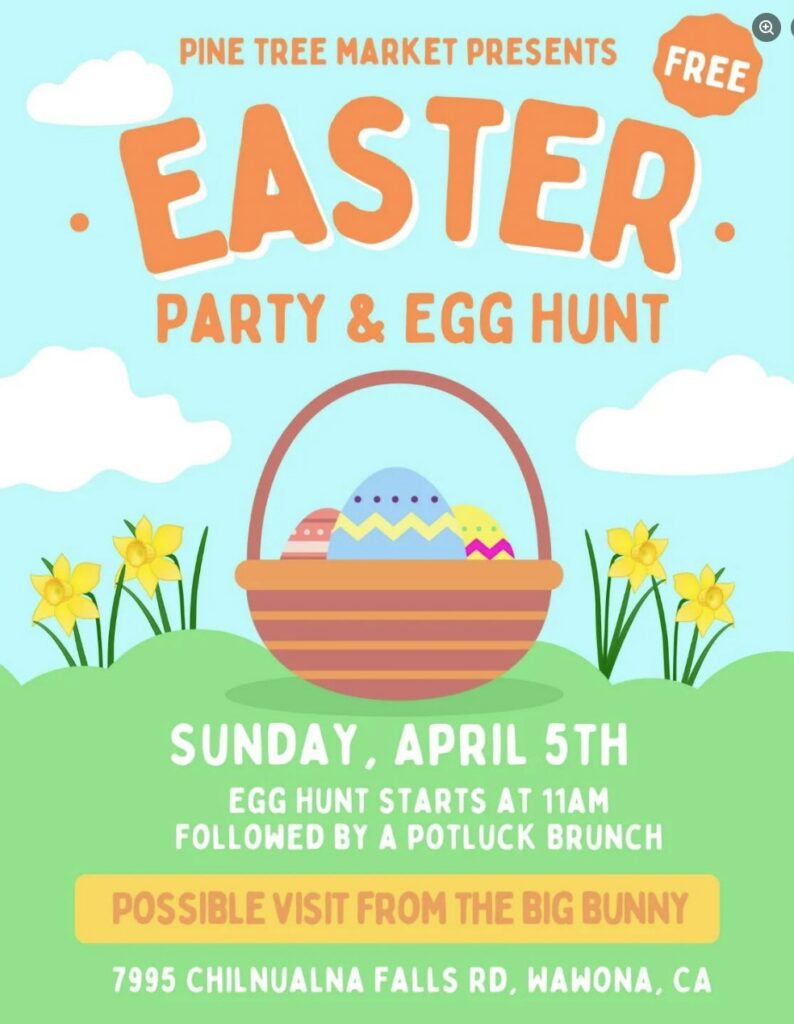 Easter Event Flyer at Pine Tree Market
