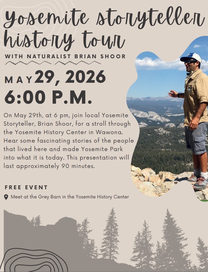 Full flyer of Storyteller program in Wawona