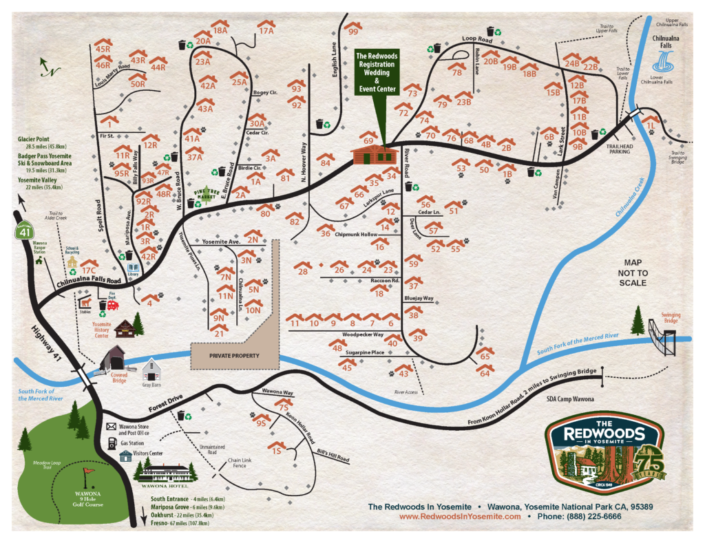 The Redwoods Cabin Map 2026